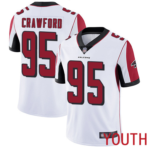 Atlanta Falcons Limited White Youth Jack Crawford Road Jersey NFL Football #95 Vapor Untouchable->youth nfl jersey->Youth Jersey